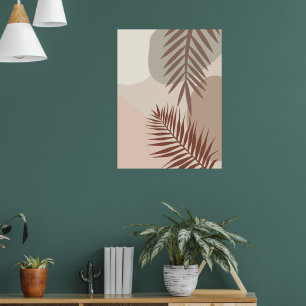 Poster Folhas de Palmeira, Arte Geométrica Abstrata Boho