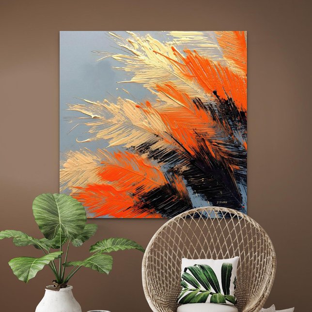 Poster Folhas de Palmeira – Movimento Tropical Abstrato (Palm Leaves – Abstract Tropical Motion
)