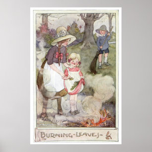 Póster Folhas de queimadura por Anne Anderson