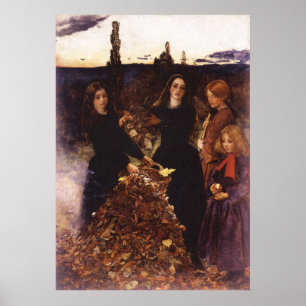 Póster Folhas do outono de John Everett Millais