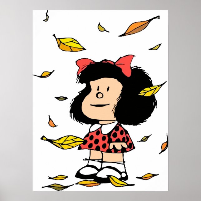 Poster Folhas do outono de Mafalda argentino Quino Comic  (Frente)