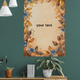 Poster Folhas douradas personalizadas é um papel de pared