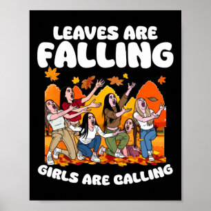 Poster Folhas Estão Caindo Folhas de Outono Dia de Ação d