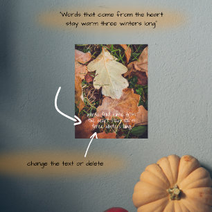 Poster Folhas marrons congeladas