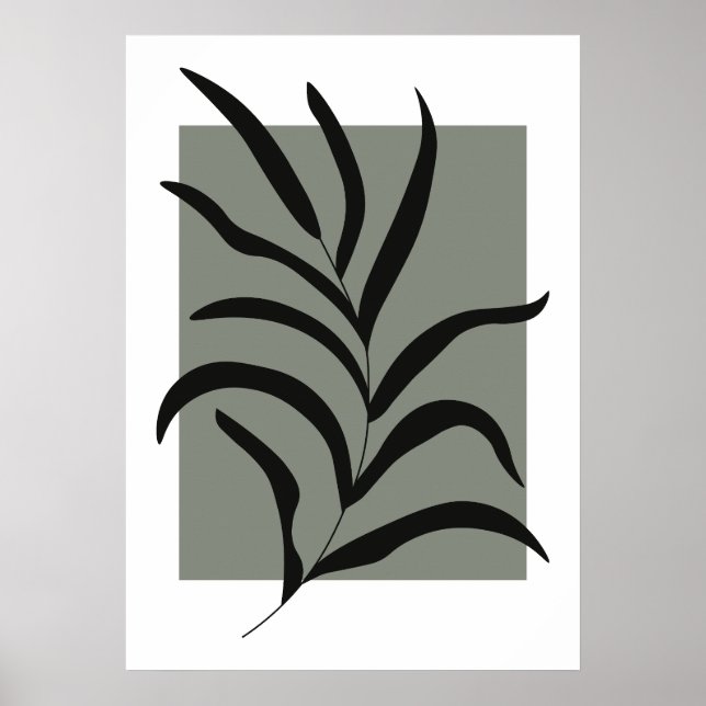 Poster Folhas Minimalistas (Frente)