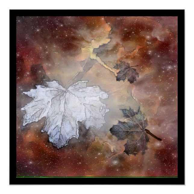 Póster Folhas Rustic Wilderness Maples (Frente)