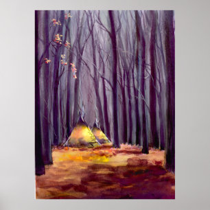 Poster FOLHAS TIPI por SHARON SHARPE