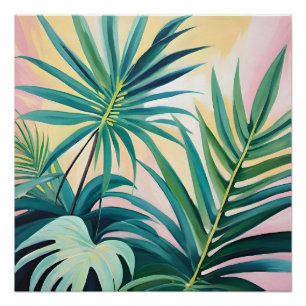 Póster Folhas tropicais