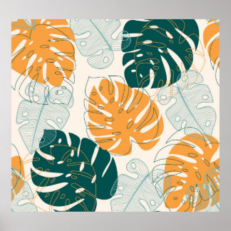 Poster Folhas Tropicais: Selva Selva Vintage
