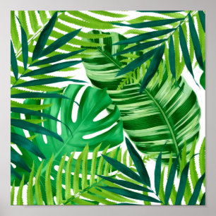 Poster Folhas tropicais verdes