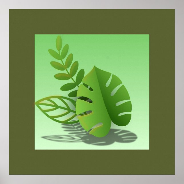 Poster Folhas Verdes (Frente)