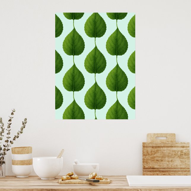 Poster Folhas verdes (Cozinha)