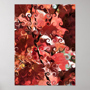 PÓSTER FOLHAS VERMELHAS