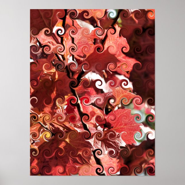 PÓSTER FOLHAS VERMELHAS (Frente)