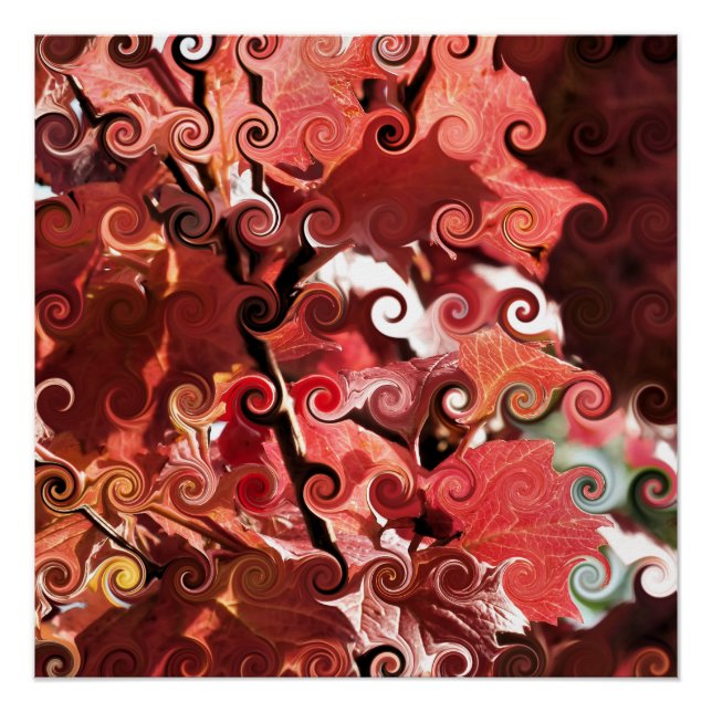 PÓSTER FOLHAS VERMELHAS (Frente)