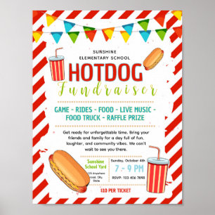 Poster folheto de campanha de cachorro quente editável