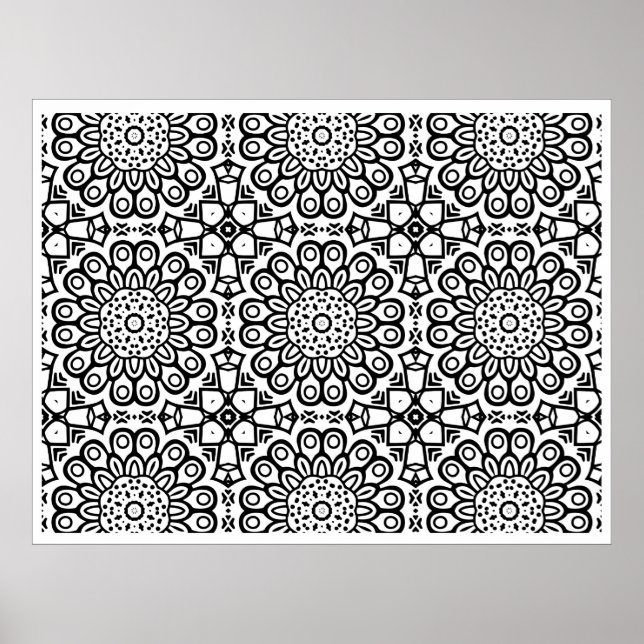 Poster Folheto de girassol tradicional (Frente)