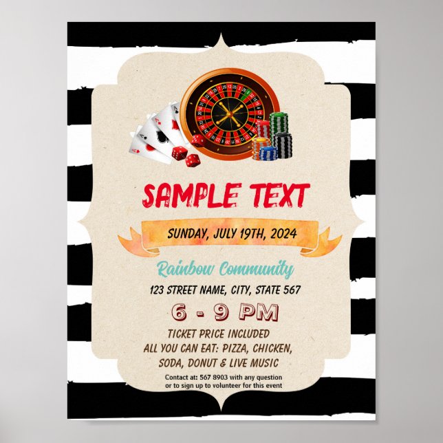 Poster Folheto de jogo Casino (Frente)