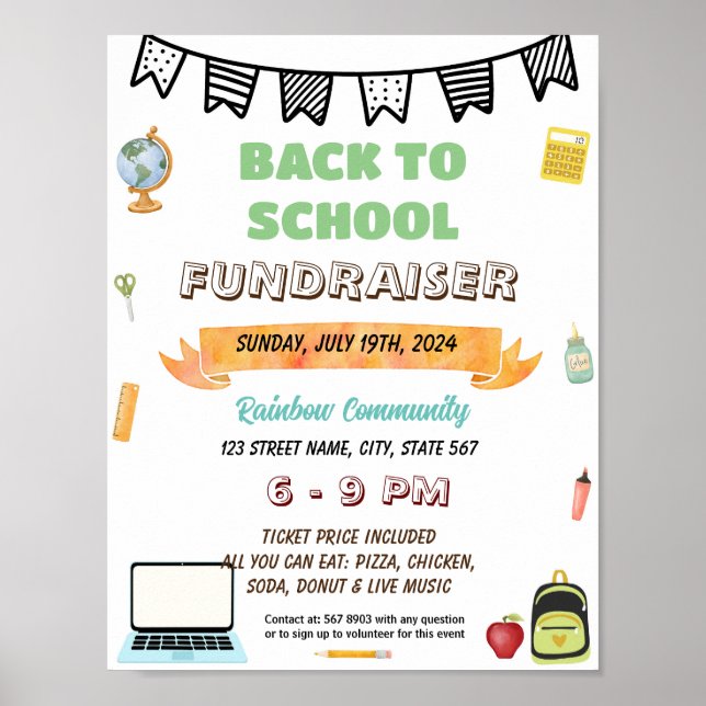 Poster Folheto de orientação editável (Frente)