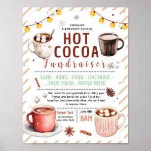 Poster folheto de promoção de cacau quente editável