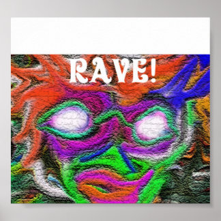 Póster Folheto de Rave