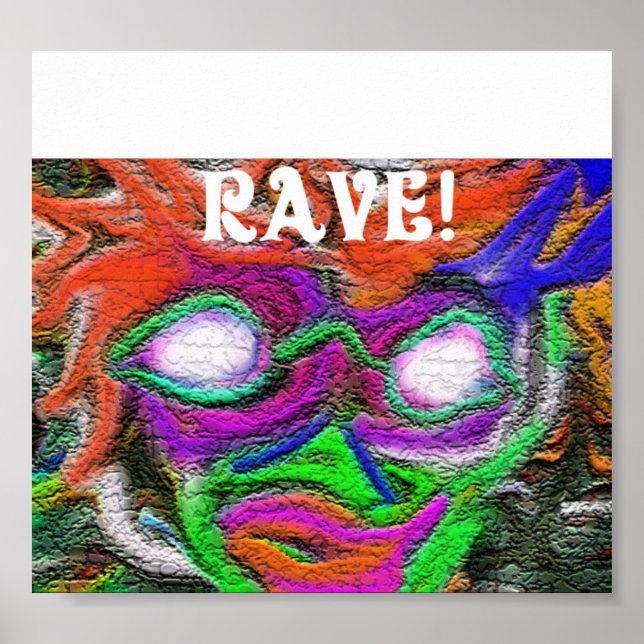 Póster Folheto de Rave (Frente)