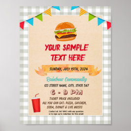 Poster Folheto temático do Hamburger Cugado