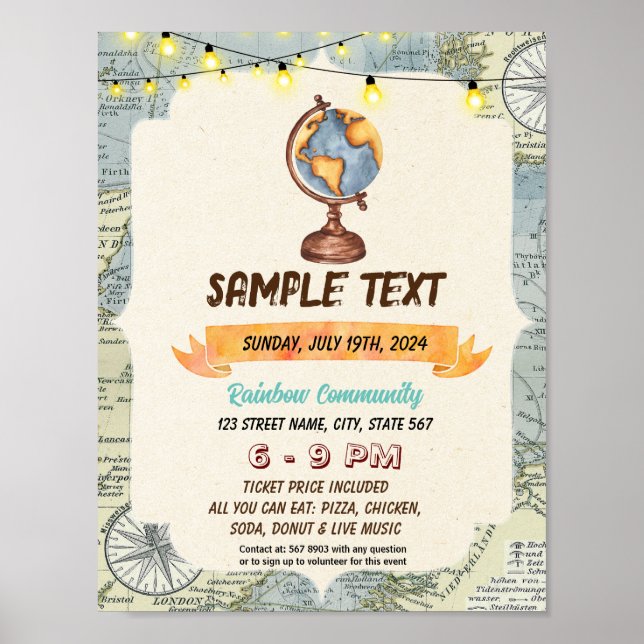 Poster Folheto Temático do Mundo Cinto (Frente)