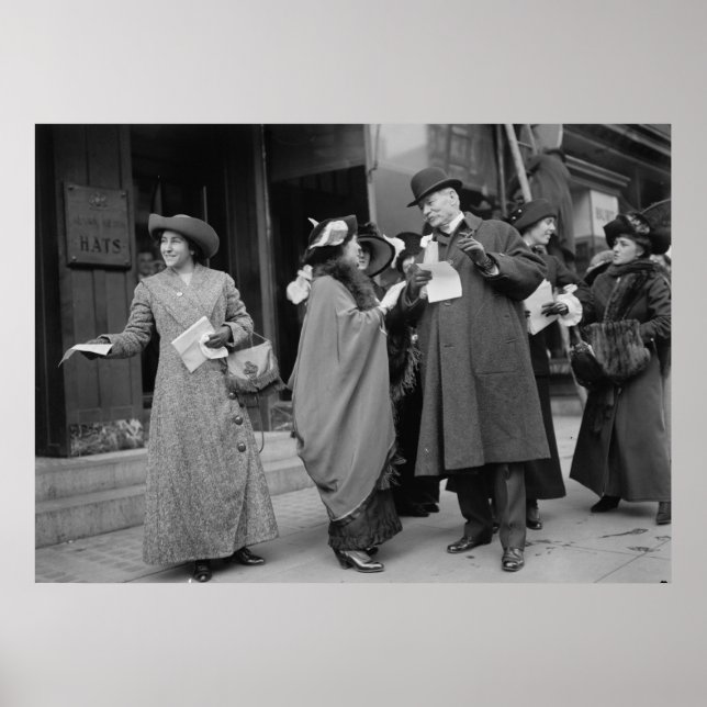 Poster Folhetos femininos de sufrágio, 1913 (Frente)