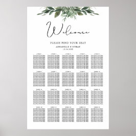 Poster Foliage Leaf Seating Chart