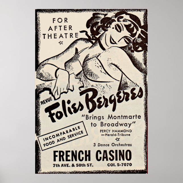 Poster Folies Bergere e 1930 (Frente)