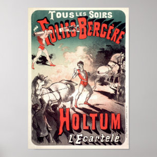 Poster Folies Bergere Holtum L Ecartele Vintage Anúncio F