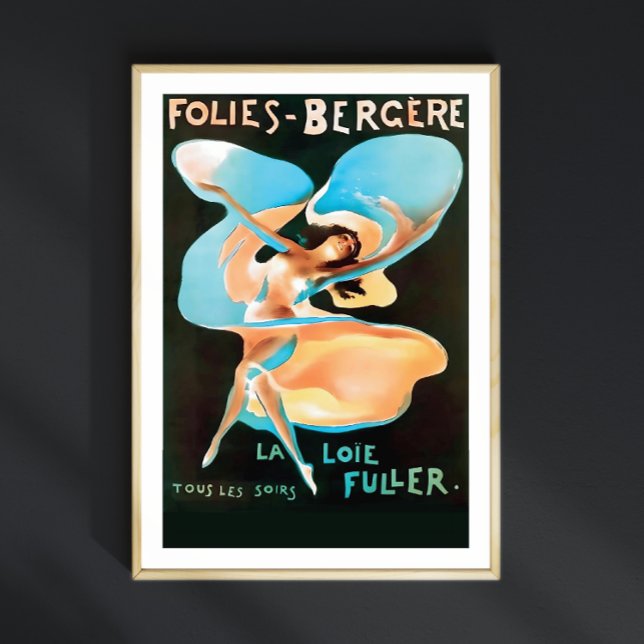 Poster Folies Bergere Paris Showgirl, Flapper Girl de 192 (Criador carregado)