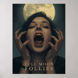 Poster Follies de Lua Completa | Dia das Bruxas