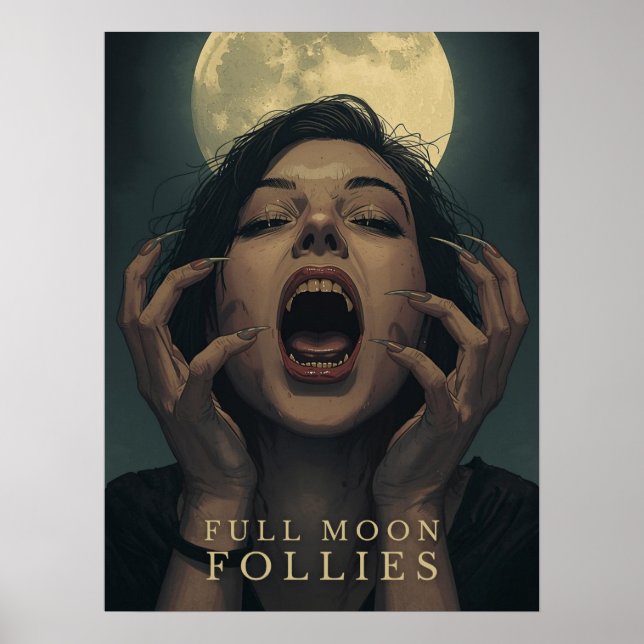 Poster Follies de Lua Completa | Dia das Bruxas (Frente)