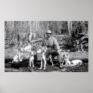 Poster FOME COM 7 CÃES c. 1880