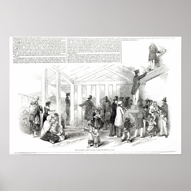 Póster Fome de Batata Irlandesa, 1847 (Frente)