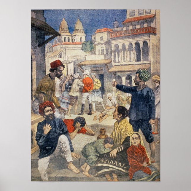 Póster Fome na Índia (Frente)