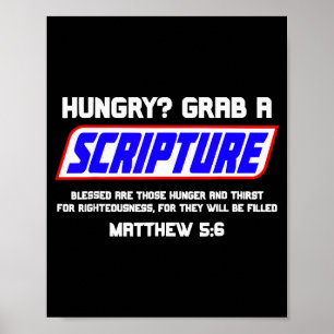 Poster Fome Pegue Uma Escritura