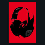 Póster Fone de ouvido preto Red Pop Art<br><div class="desc">Hip Hop,  R&B,  Rock,  Heavy Metal,  Techno,  Punk,  Rap,  Classic,  African American,  Jazz... . Adoramos música,  adoramos cds de escuta,  rádio. Aproveitando videoclibs,  mixes,  remixes,  cobrir.</div>
