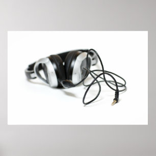 Póster Fones de ouvido, cabo e Jack da música