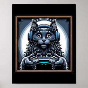 Poster Fones de ouvido Video Game Nebelung Gato Jogos