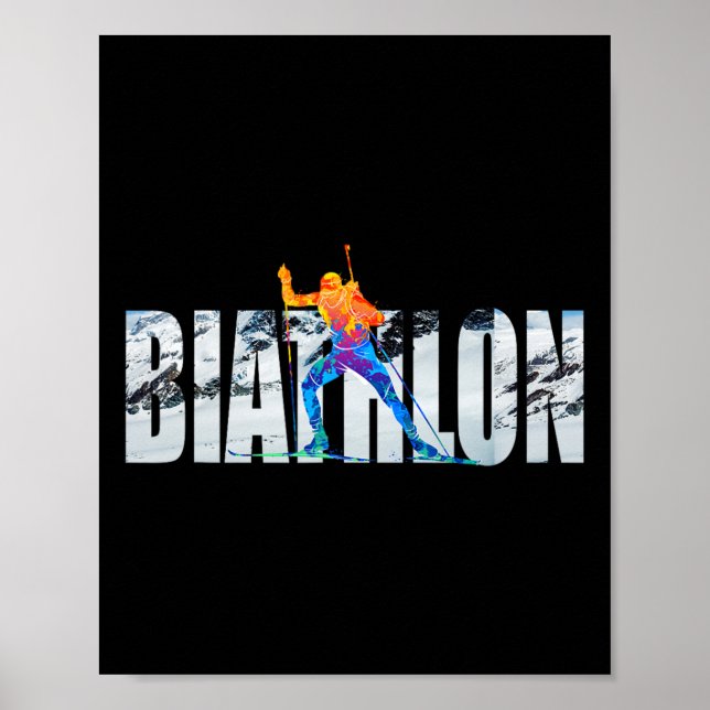 Poster Font Biathlon Winter Sports (Frente)