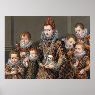 Poster Fontana - Bianca Maselli e seus seis filhos