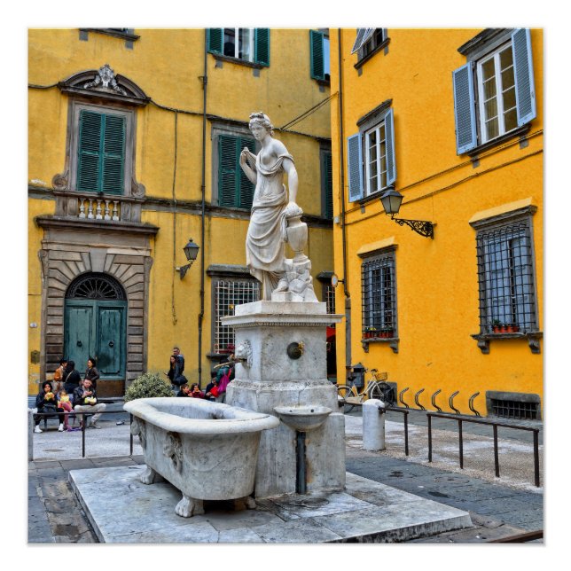 Póster Fontana della Pupporona, Lucca, Itália (Frente)