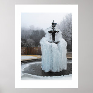 Poster Fonte congelada no inverno