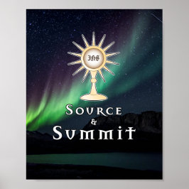 Poster Fonte da Monstrance e Summit Aurora Borealis
