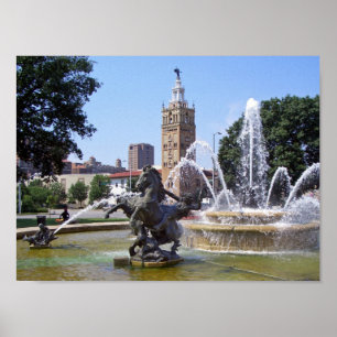 Póster Fonte da plaza de Kansas City, Missouri