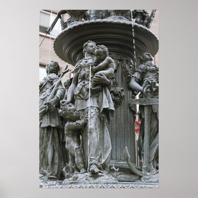 Póster Fonte das Virtudes em Nuremberg (Frente)