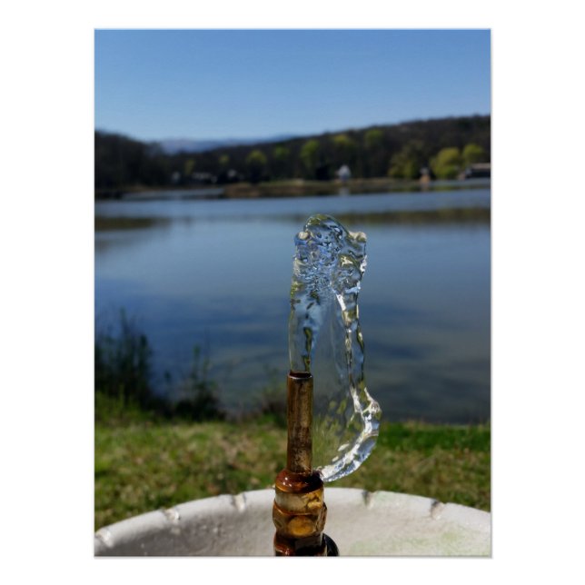 Póster fonte de água do bebendo (Frente)